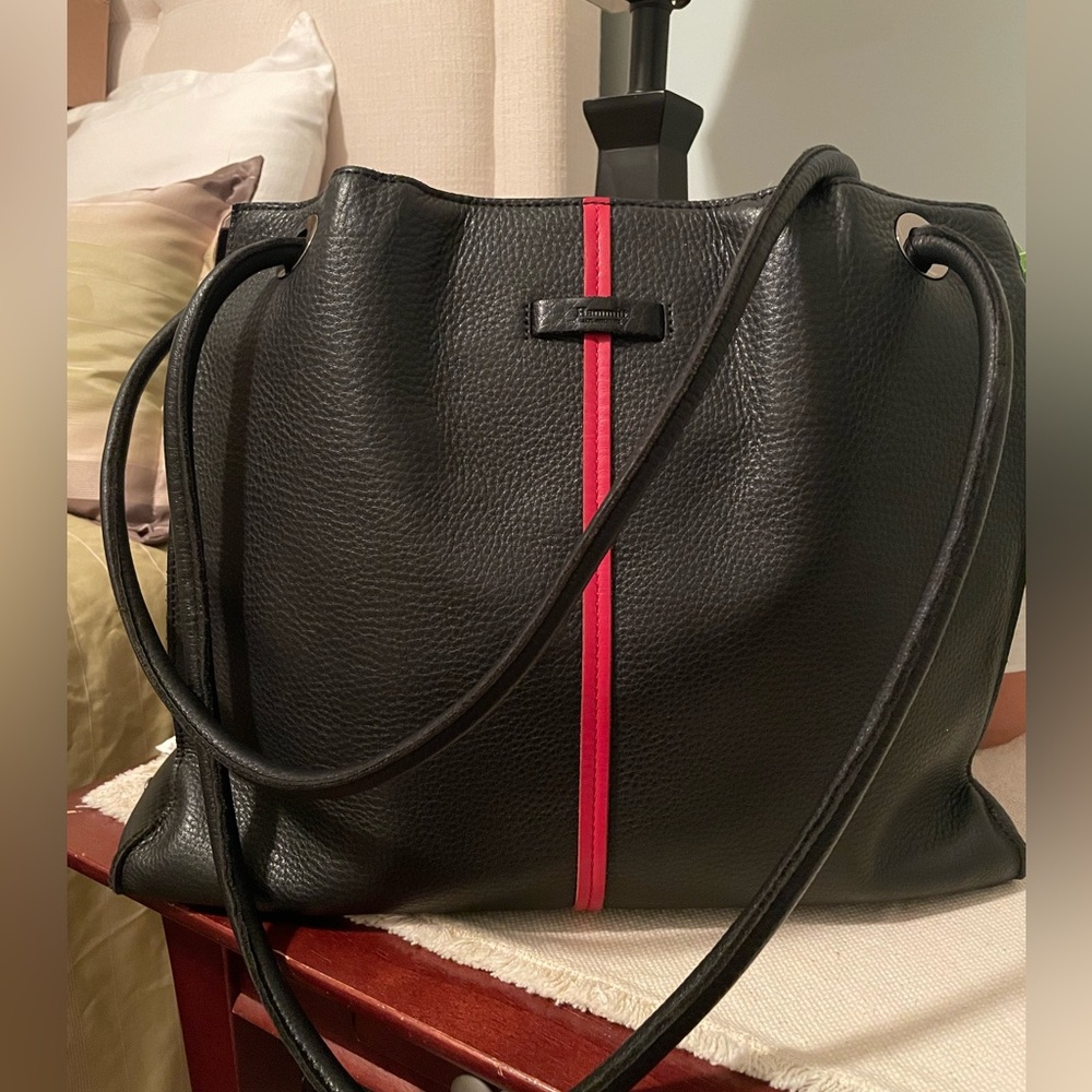 Hammitt Benjamin Tote black pebbled leather